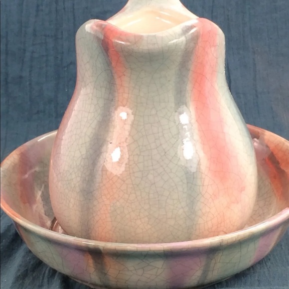 ⭐️Vintage Vohann Of California Original Design Cascade Sienna Pitcher & Bowl MCM - Picture 6 of 11